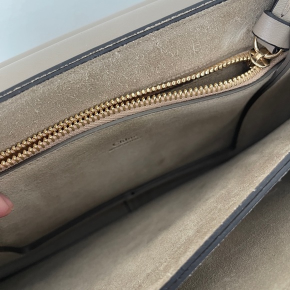 Chloe calfskin suede medium Faye shoulder bag Grey* authentic excellent conditio - Picture 13 of 14